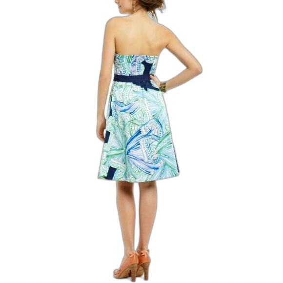 Anthropologie Moulinette Souers Donau Dress Strapless Belted Fit & Flare Size 8 - Picture 2 of 7